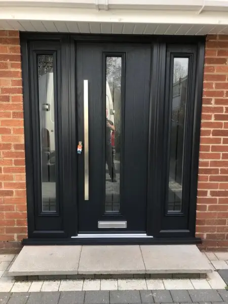Composite door & sides in black.: Swipe To View More Images