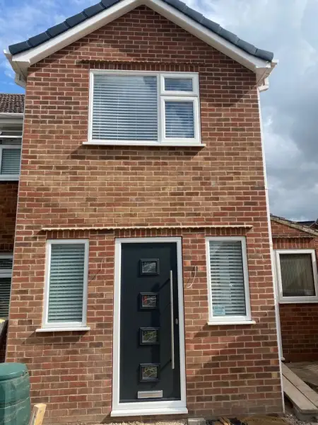 White windows with composite door: Swipe To View More Images