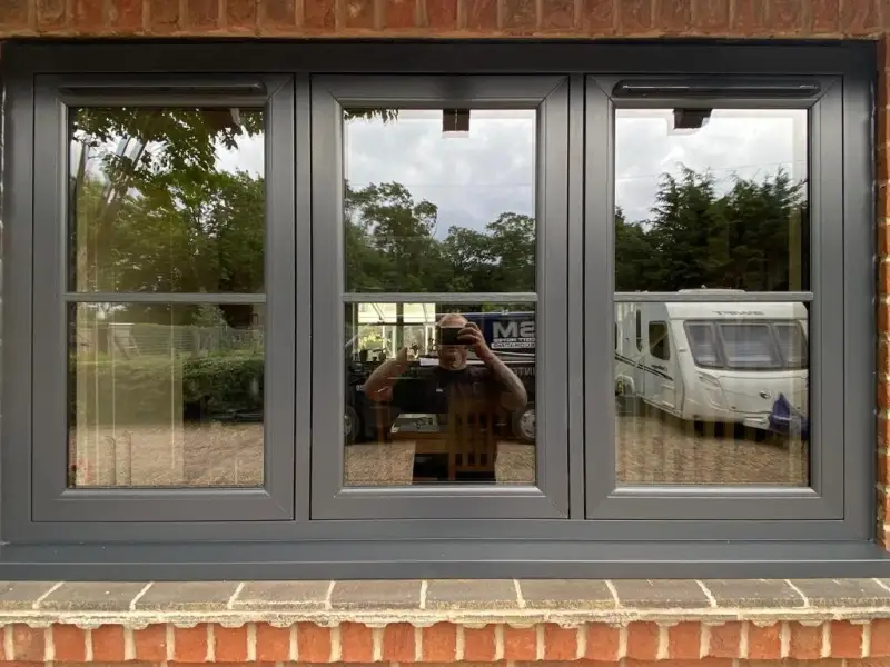 Anthracite Grey flush sash windows: Swipe To View More Images