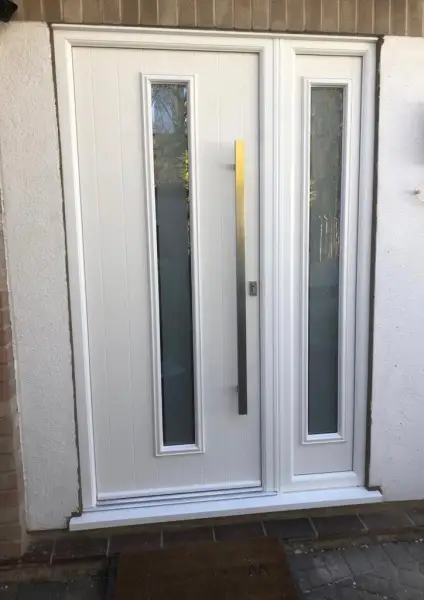 White composite door & composite side.: Swipe To View More Images
