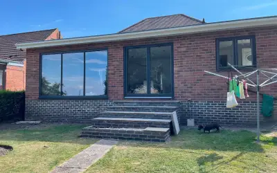 Photo of Anthracite Grey UPVC windows with 2 door- Aluminium Bifold