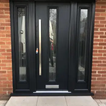 Composite door & sides in black.: Click Here To View Larger Image