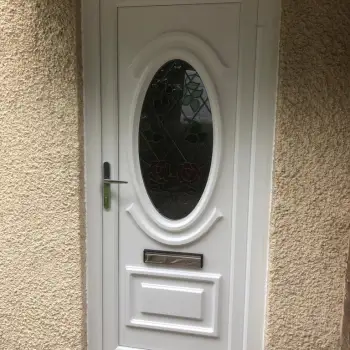 uPVC door in white.: Click Here To View Larger Image