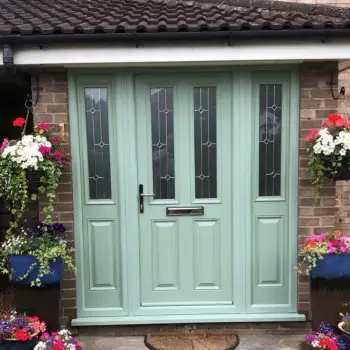 Composite door with x2 composite side panels.: Click Here To View Larger Image