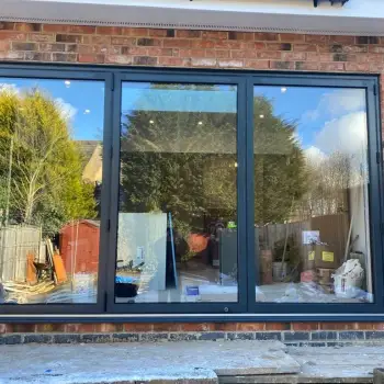 Aluminium 3 door Anthracite grey bifold door.: Click Here To View Larger Image