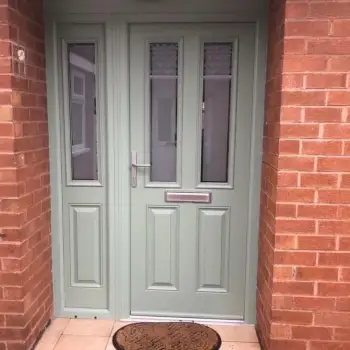 Composite door with composite side panel: Click Here To View Larger Image