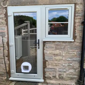 Agate Grey flush sash window with Astragal Bar.: Click Here To View Larger Image