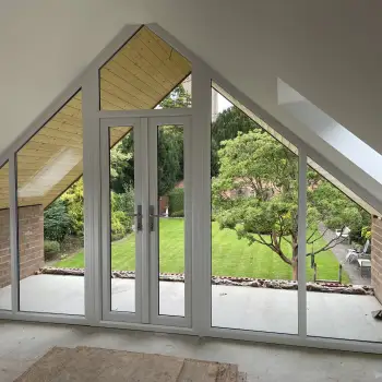 Inside of shaped upvc windows.: Click Here To View Larger Image