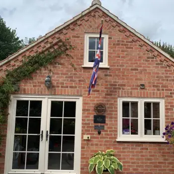 Cream foil with flush sash windows & double door: Click Here To View Larger Image