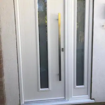 White composite door & composite side.: Click Here To View Larger Image