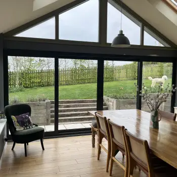 Aluminium sliding patio in Anthracite grey: Click Here To View Larger Image